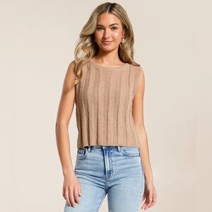 Z Supply Taupe Ribbed Tank Top